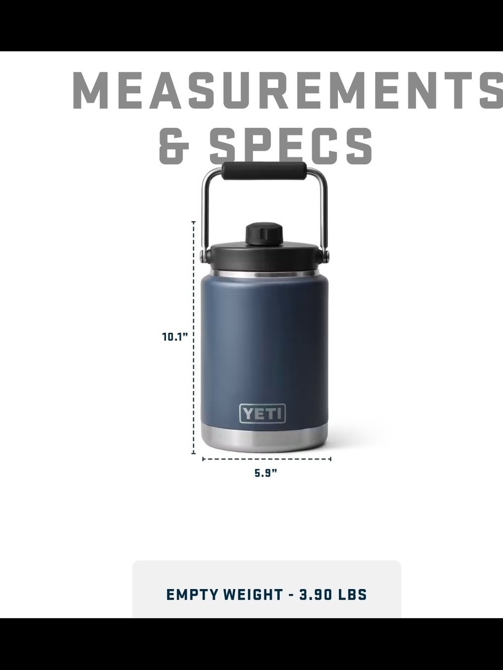 Yeti Rambler 1/2 Gallon Jug - Rescue Red with Black Lid - Picture 7 of 7